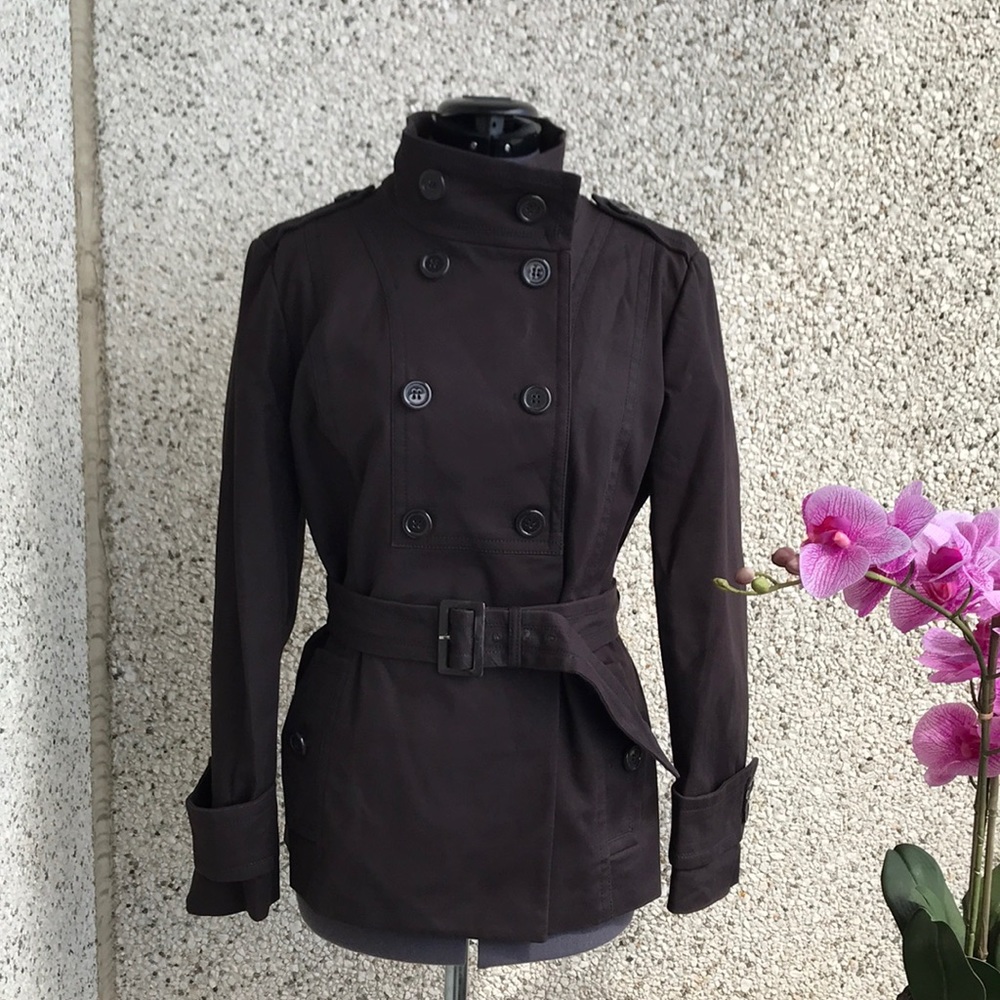 New Kenar double breasted short trench coat size L